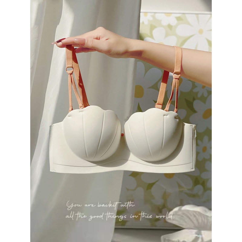 无肩带内衣女聚拢防滑小胸收副乳防下垂无钢圈抹胸少女文胸罩