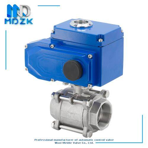 Q911F-16P电动球阀 电动不锈钢丝口扣球阀 电动三片式球阀,五金/工具,球阀,淘宝优惠券,粉丝福利购,淘宝优惠卷