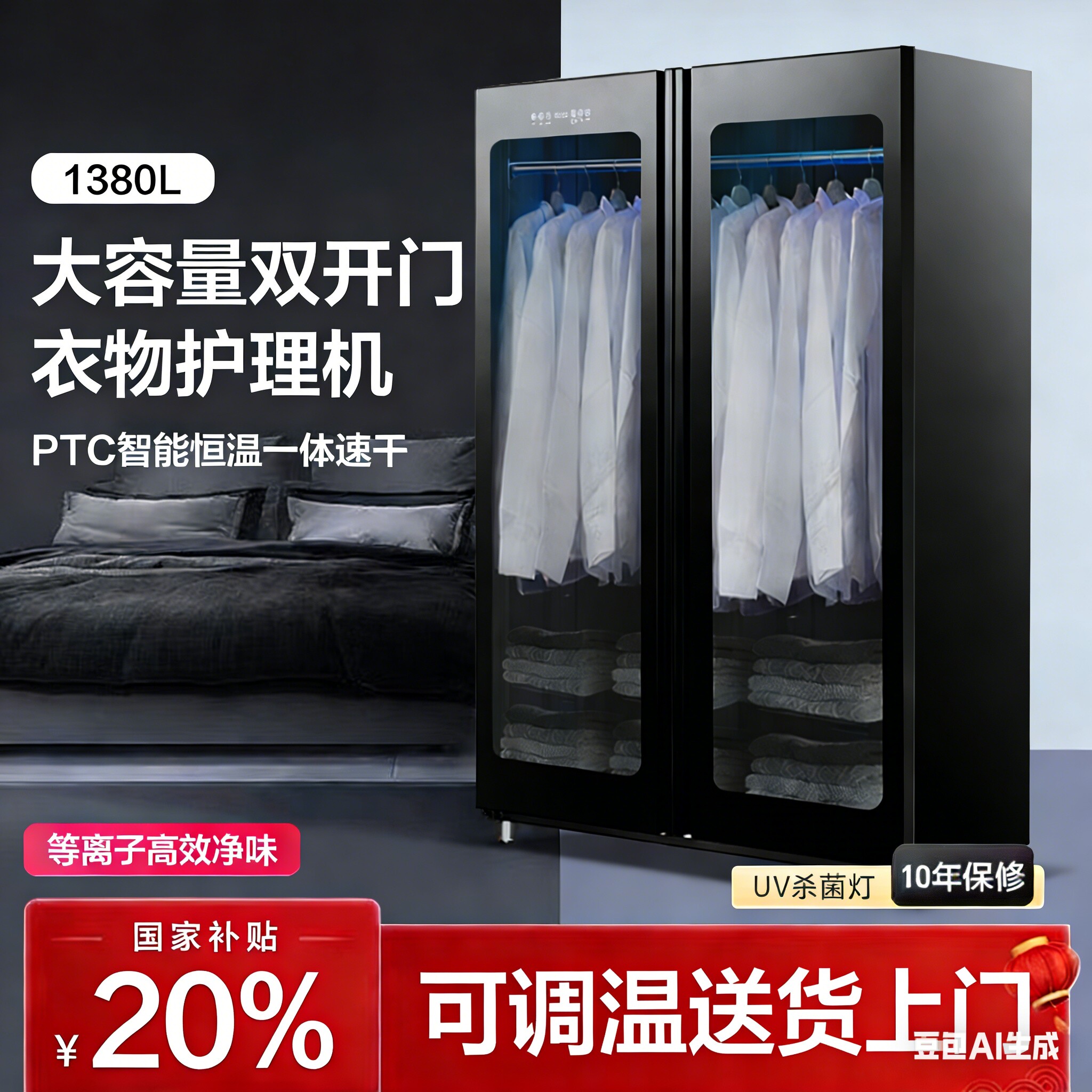 家用大容量烘干衣物消毒柜商用毛家用烘干机巾速干杀菌除螨护理
