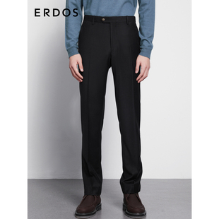 西裤 ERDOS 秋冬款 羊毛羊绒混纺长裤 纯色商务通勤休闲百搭直筒 男装