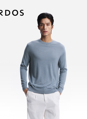 ERDOS 男装精纺圆领羊绒衫2026年早春新品轻薄柔软针织衫长袖T恤
