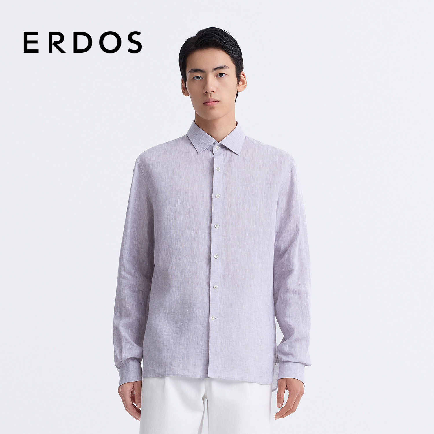 ERDOS25年春夏男装纯亚麻衬衫