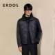 绗缝棉服秋冬黑色菱格纹短款 ERDOS 男装 外套商务休闲百搭
