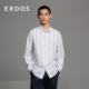 蓝白竖条纹长袖 ERDOS 上衣舒适透气舒适 夏季 款 男装 纯棉衬衫