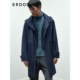 外套休闲时尚 ERDOS 宽松厚款 派克风衣秋冬藏蓝色中长款 男装