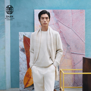 秀场同系列 25年秋冬新品 ERDOS 菱形提花圆领羊绒衫 针织衫 男装