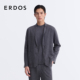 ERDOS 灰色精纺西服领双提开衫 男装 羊绒针织休闲西服25年新品