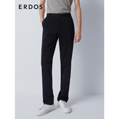 ERDOS 商务通勤百搭 秋冬黑色微弹直筒休闲裤 男装 高棉质长裤