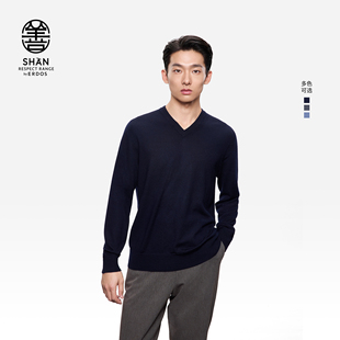 善系列 男羊绒衫 25秋冬商务时尚 精纺V领套衫 修身 ERDOS