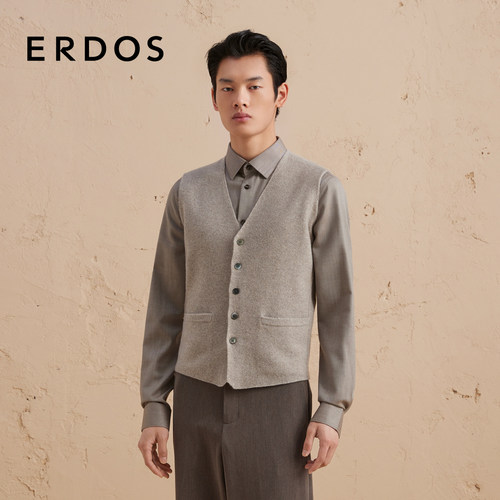 ERDOS男装绒毛混纺背心