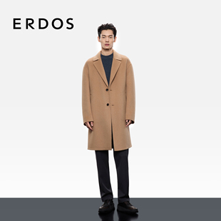 纯骆驼绒大衣25年秋冬新品 男装 ERDOS 西服领外套 秀场同系列