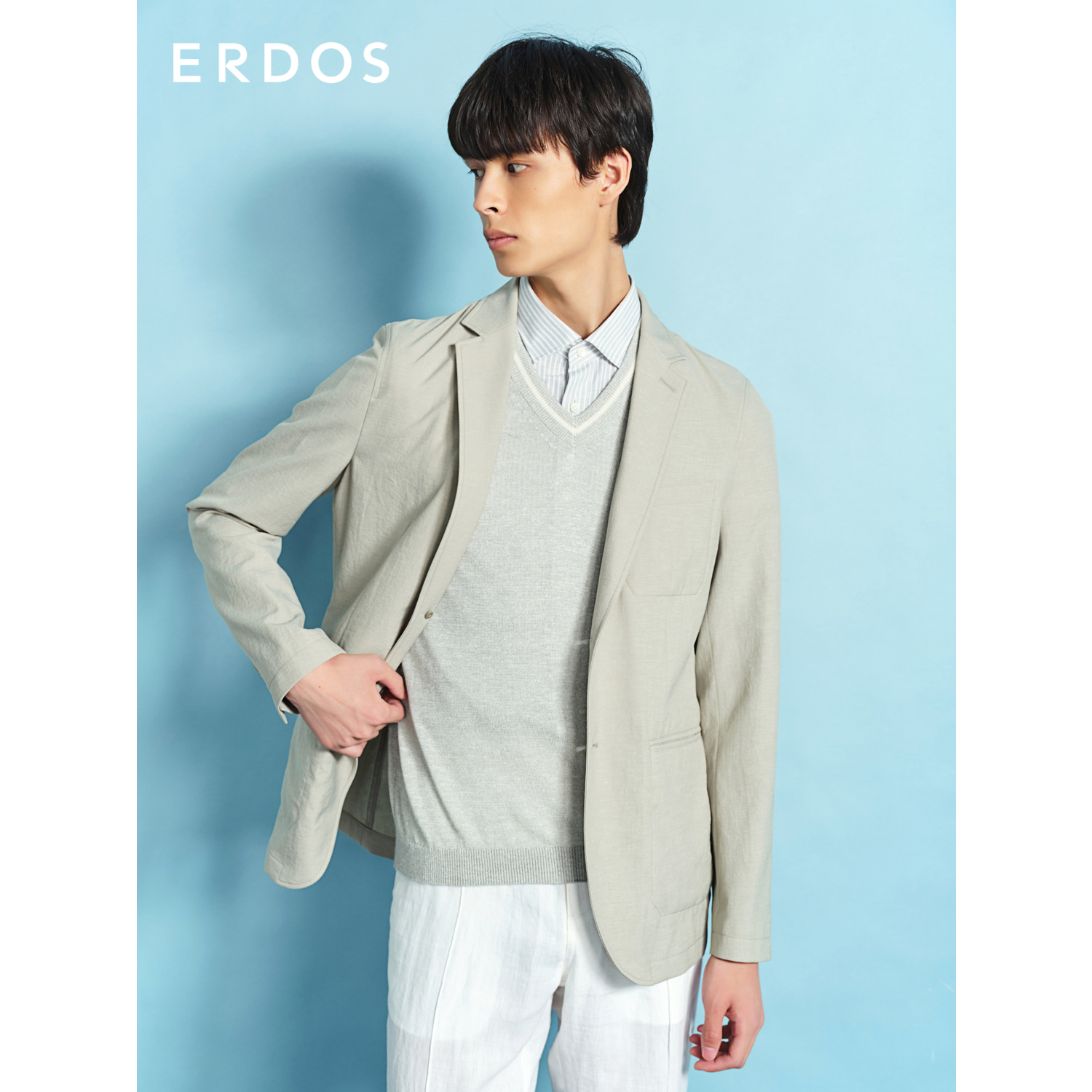 ERDOS 男装西服春夏款休闲西装上衣轻便外套舒适易搭配减龄气质