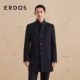 羊绒大衣 ERDOS 男装 秋冬黑色立领中长款 外套商务休闲