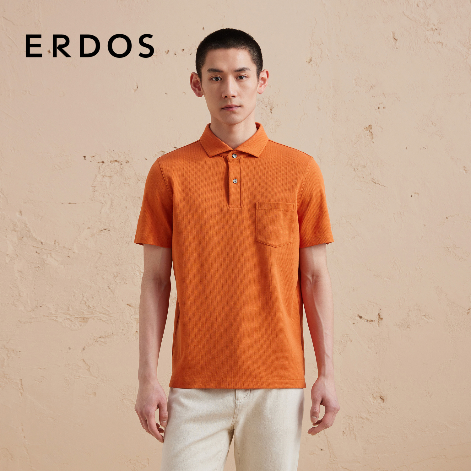 ERDOS男装丝棉混纺POLO衫