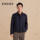ERDOS 外套 行政夹克短款 男装 纯羊毛棉服秋冬深蓝色厚款