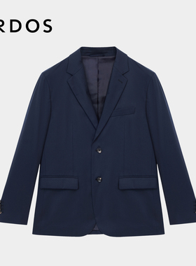 ERDOS 男装羊毛绒混纺休闲西装秋冬藏蓝色西服外套商务通勤