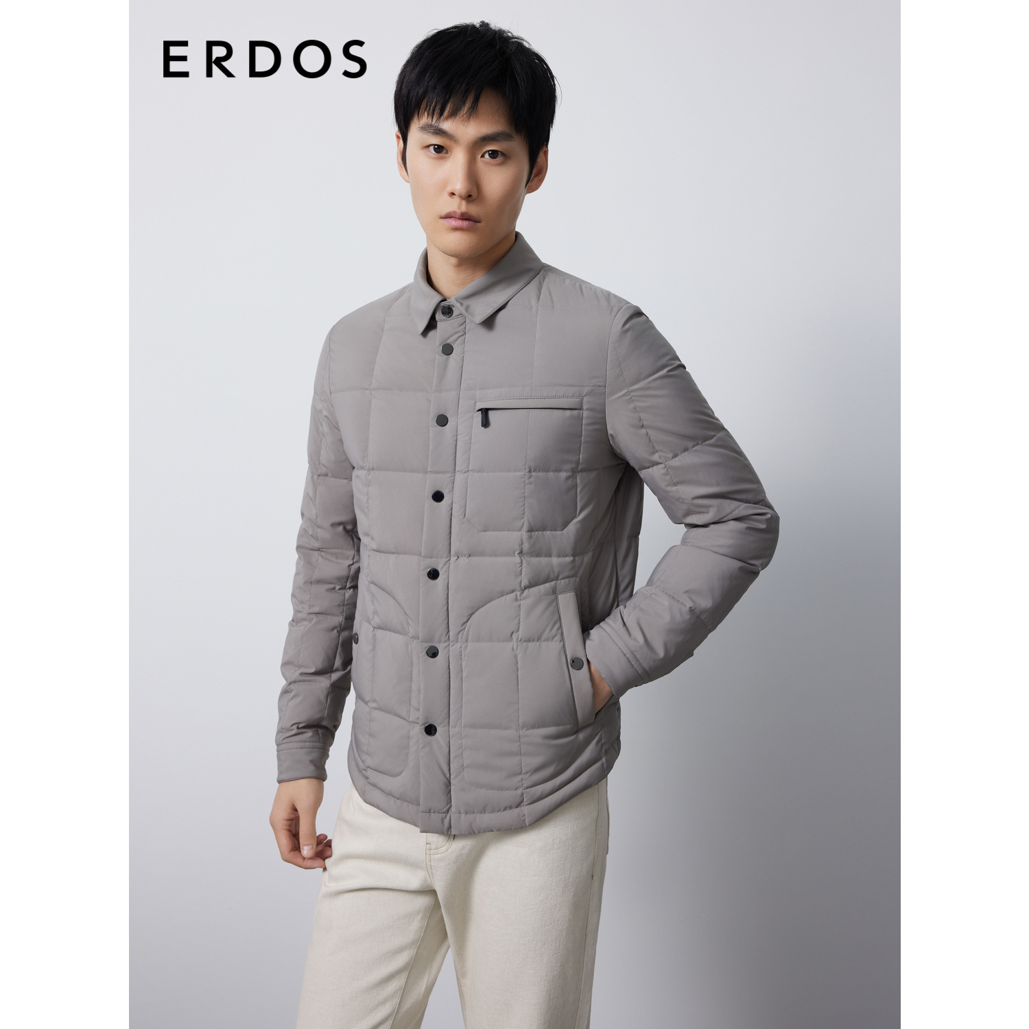 Erdos男装白鹅绒羽绒服