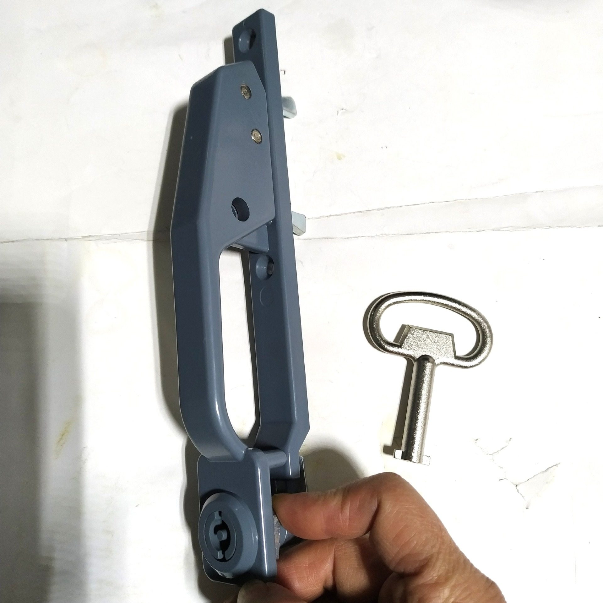 提拉锁大把手柜锁MS905ABB开关柜门锁 锌合金多点连杆锁 电气柜锁