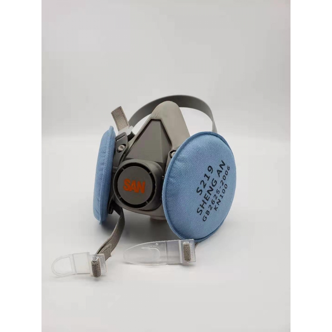 晟安KN100防护口罩带呼吸阀头戴