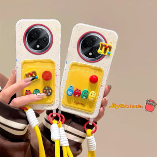 适用OPPOA3新款高级5G泼墨M豆可爱A2Pro全包防摔A97带挂绳A96卡包A95液态硅胶A93散热A72专用A11外壳A5保护套