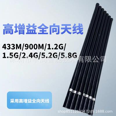 100RDT-200MHz全向天线可6定高益玻钢天线室增外防水全璃频段弹簧