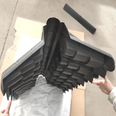 古建塑料头瓦顶墙瓦 塑料小青仿古QML墙头双面一瓦体围马墙瓦