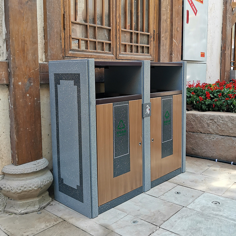 重庆十八梯定制分类垃圾桶公园景区街道社区古镇果皮箱环卫垃圾箱