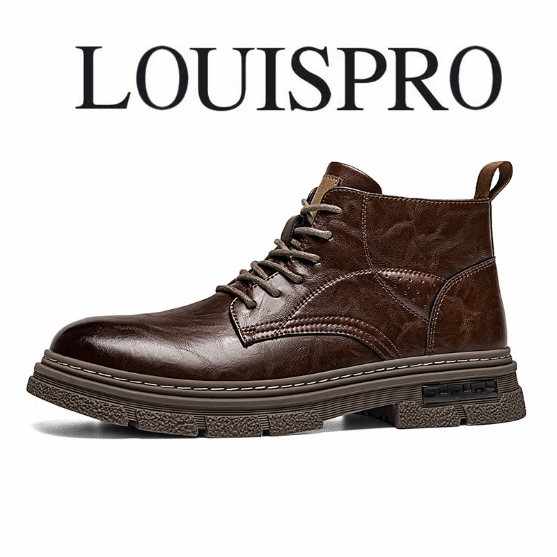 LOUISPRO休闲马丁靴高帮防滑男鞋