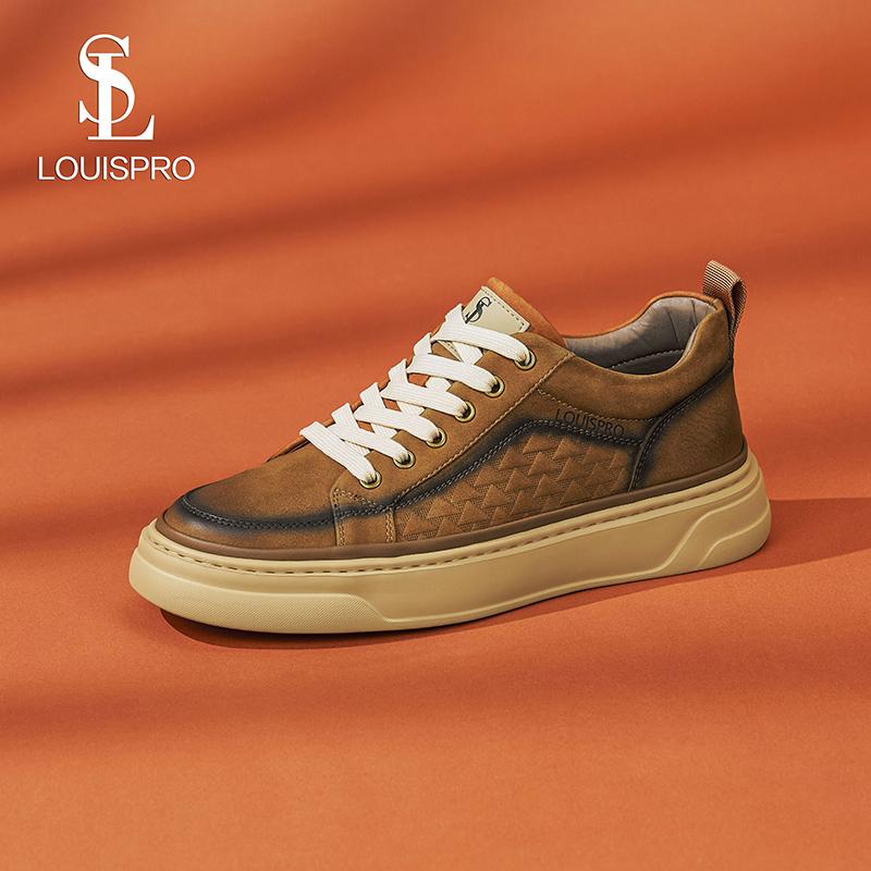 LOUISPRO2025新款轻奢男士品牌简约时尚板鞋高端运动休闲鞋男鞋