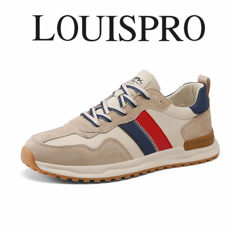 LOUISPRO2025新款男士春夏款品牌休闲百搭软底运动鞋网面透气男鞋