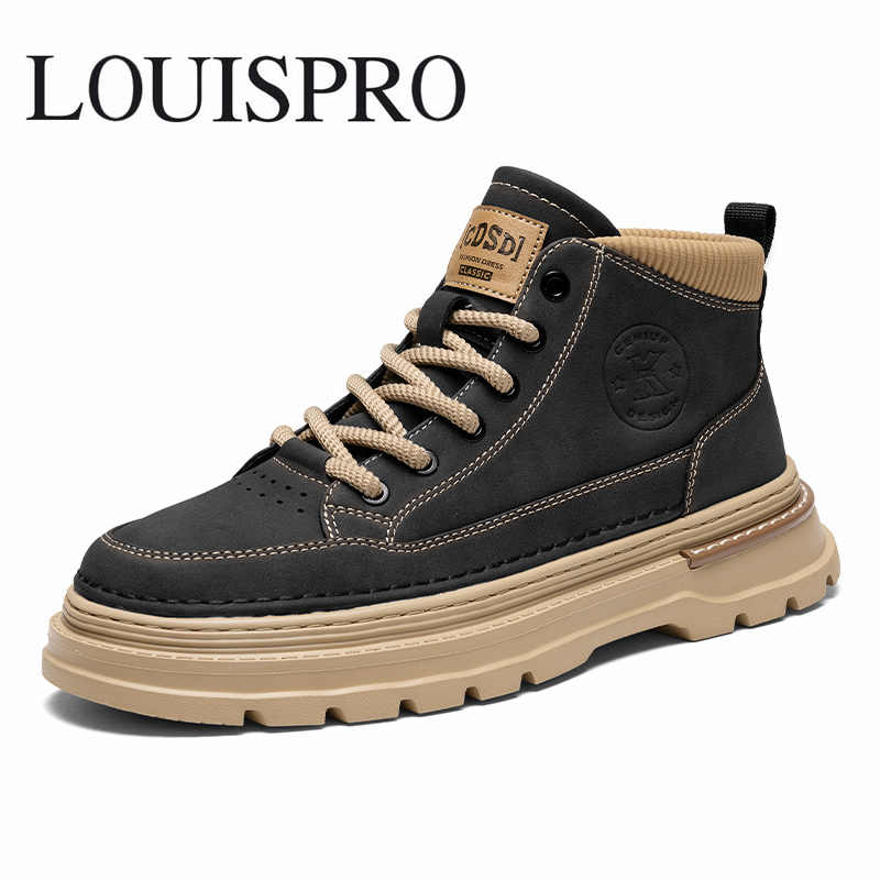 LOUISPRO休闲马丁靴袜口高帮鞋
