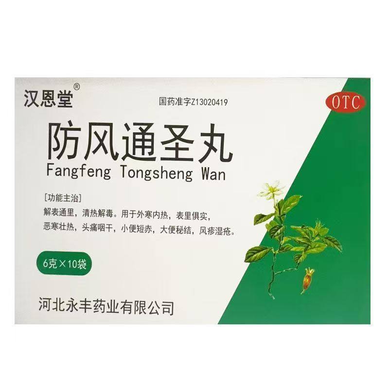 汉恩堂 防风通圣丸 6g*10袋/盒(每20丸重1g)【效期至26.3.31】L