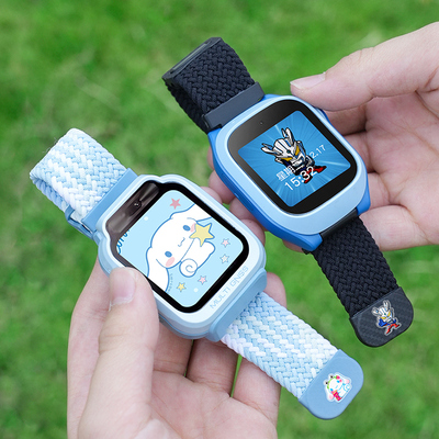 适用小米米兔5C/6C/7/7X电话手表米兔4/4X/4C/2X/U1编织表带C7A/S1/7A小寻360哪吒敖丙小寻卡通磁吸弹力表带