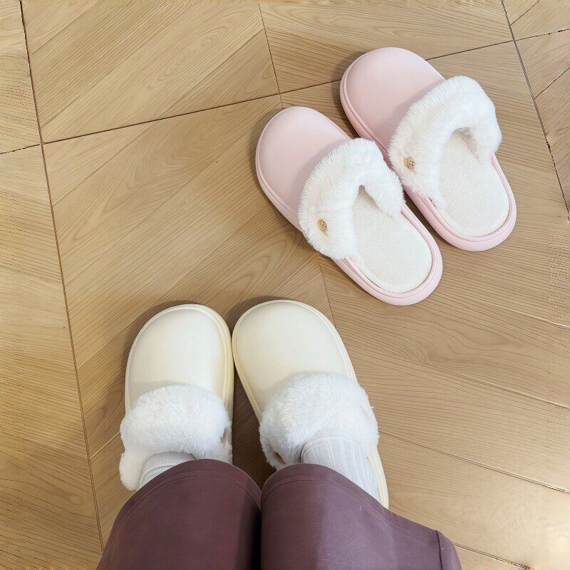 可拆洗防水全包棉拖鞋女冬