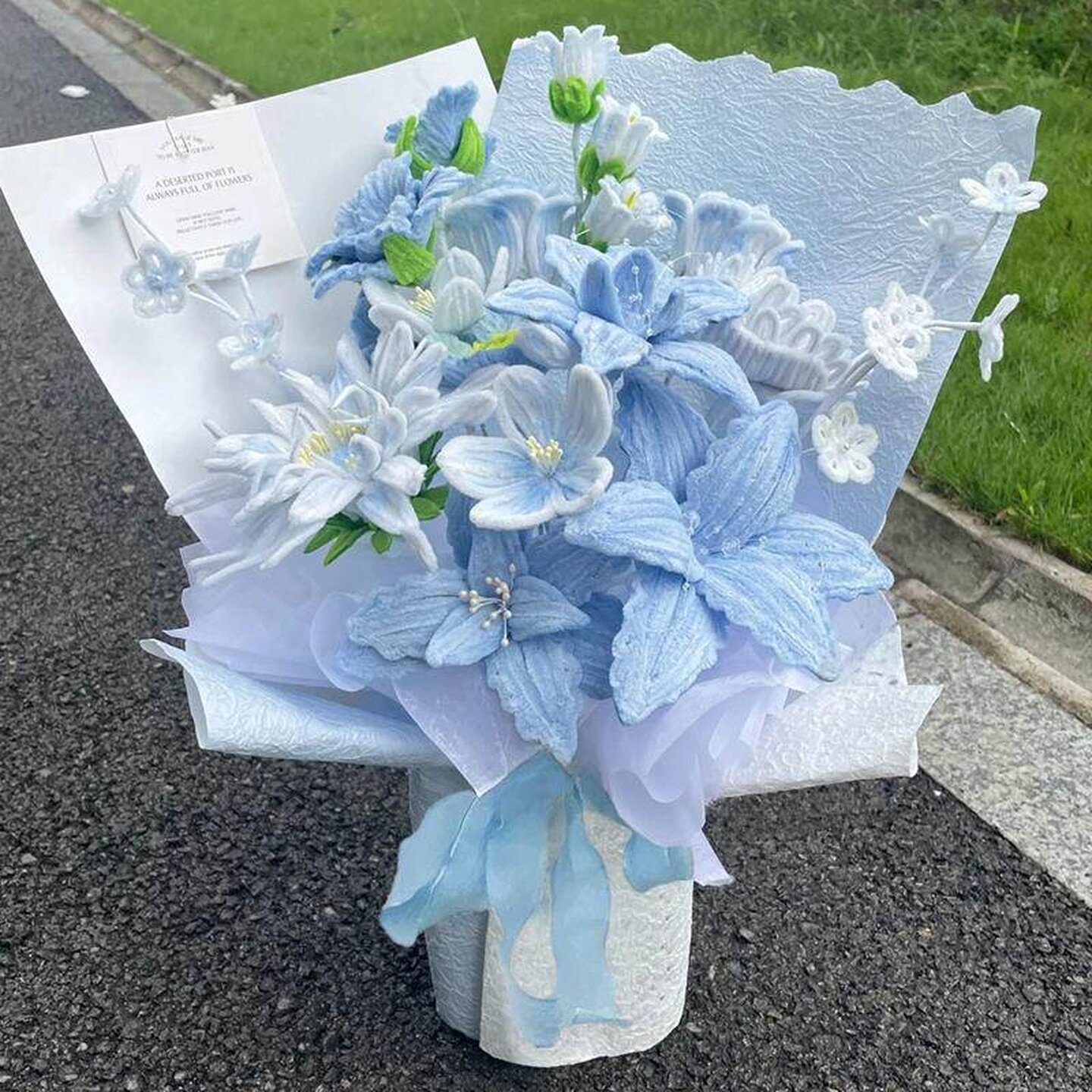 扭扭棒手工diy材料包郁金香玫瑰百合花束仿真花送妈妈礼物编织花