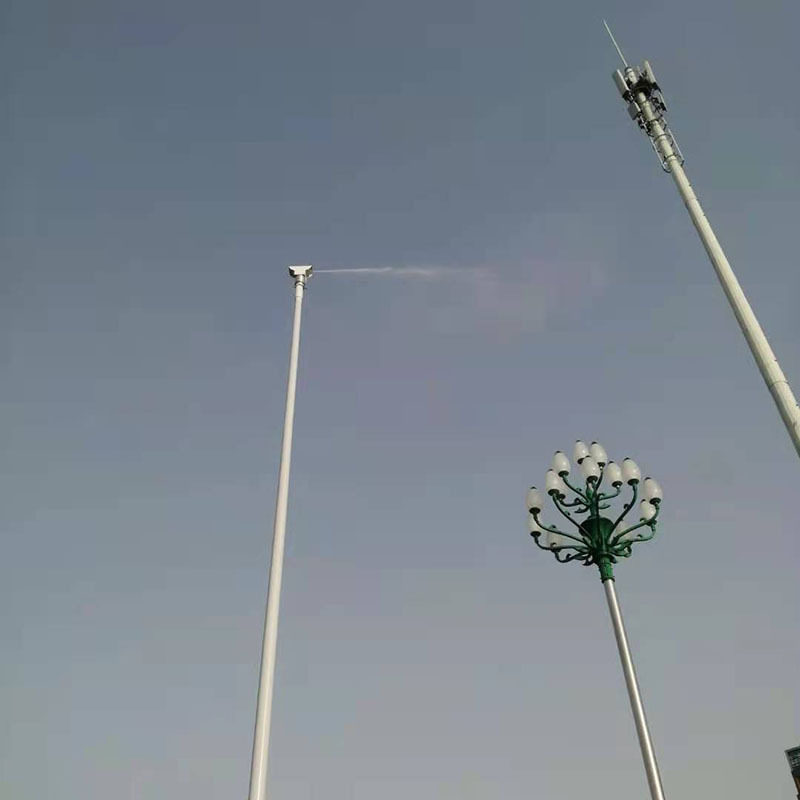 360度旋转喷雾桩混凝土道路料仓高空高压旋转喷头雾桩除尘降温