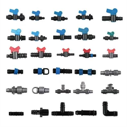 旁通阀16滴灌带阀门16滴管开关滴灌管管接头锁母直通阀 外丝阀