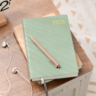 2026年日程本一日一页365天笔记本本子每日计划本效率手册打卡本日历a5年历工作商务办公记事本定制可印logo