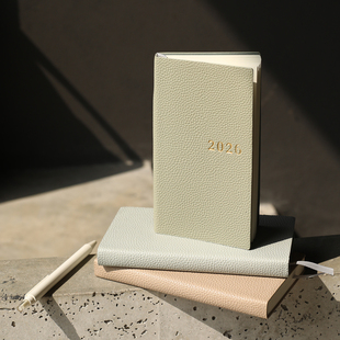 文创艺荔枝纹随身便携2026年日程本a6时间管理weekly周计划效率手册商务办公日常学习笔记本本子定制可印logo