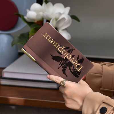 文创艺硬面花朵绑带A6横线本定制