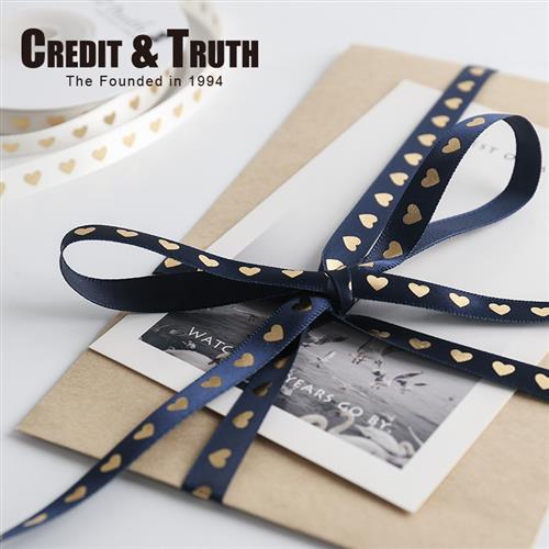 1cm爱心烫金可爱包装丝带送礼烘焙装饰蝴蝶结爱心带教师节装饰带