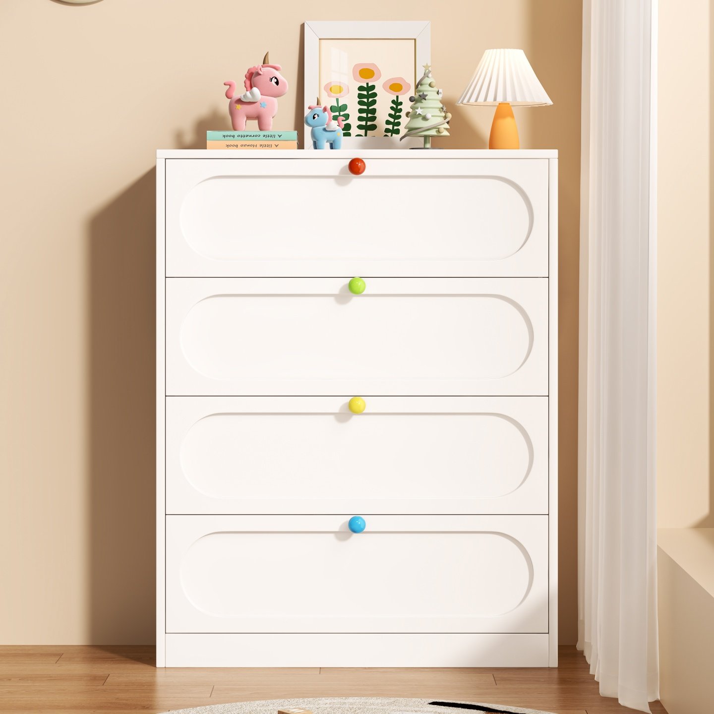 全实木斗柜简约现代客厅靠墙储物柜卧室床尾柜大容量收纳柜飘窗柜