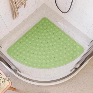 环保加厚淋浴房洗澡间扇形防滑垫三角形沐浴室冲凉房弧形防摔地