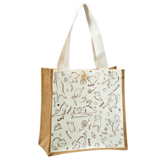 麻布帆布包饭盒便当手提袋时尚外出手拎包学生上班族环保购物袋子