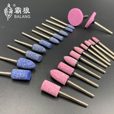 霸狼火石仔红刚玉砂轮磨头金刚石小沙轮电钻磨机内磨头金属打磨头