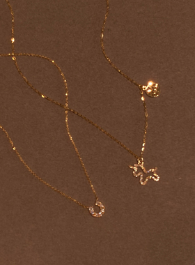 镂空金色小马项链本命年新年小众