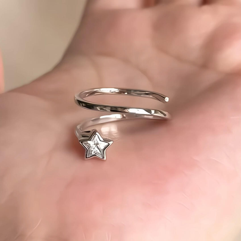 超闪多圈流星戒指女小众设计轻奢高级感简约百搭指环女