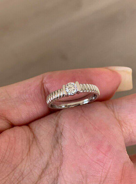 复古罗缎齿轮仿镶钻简约戒指女款