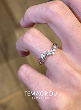 爆闪交叉满天星繁花戒指女轻奢