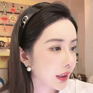 韦雪同款墨镜发箍CD字母太阳镜女二合一Y2K连体镜气质遮阳镜两用